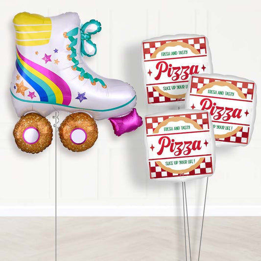 Inline Roller Skate Balloon Bouquet Delivery - 1 x Giant Balloon with Themed Bouquet | Party Save Smile
