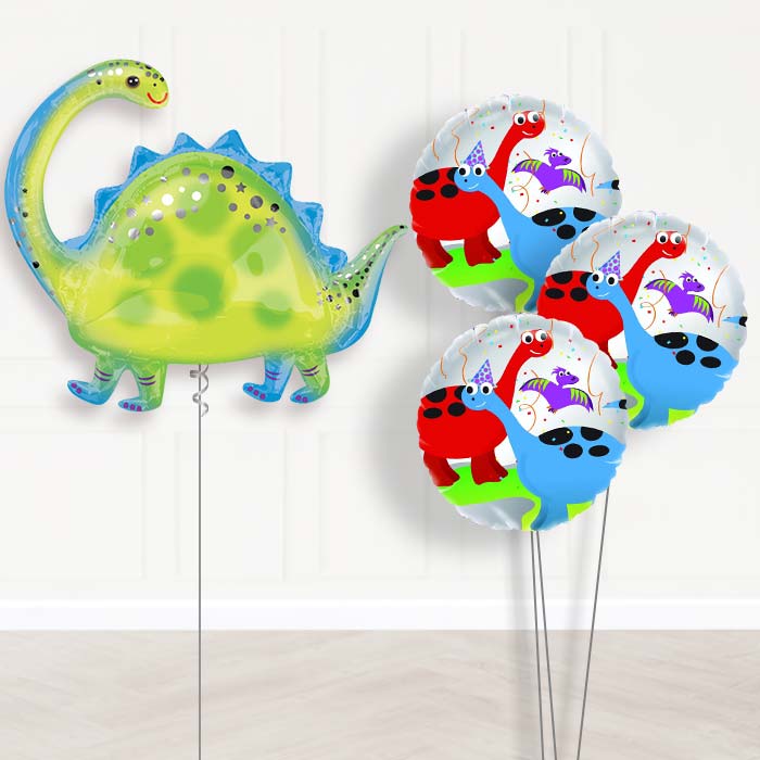 Brontosaurus Anagram Dinosaur Helium Balloon in a Box - Themed Bouquet | Party Save Smile