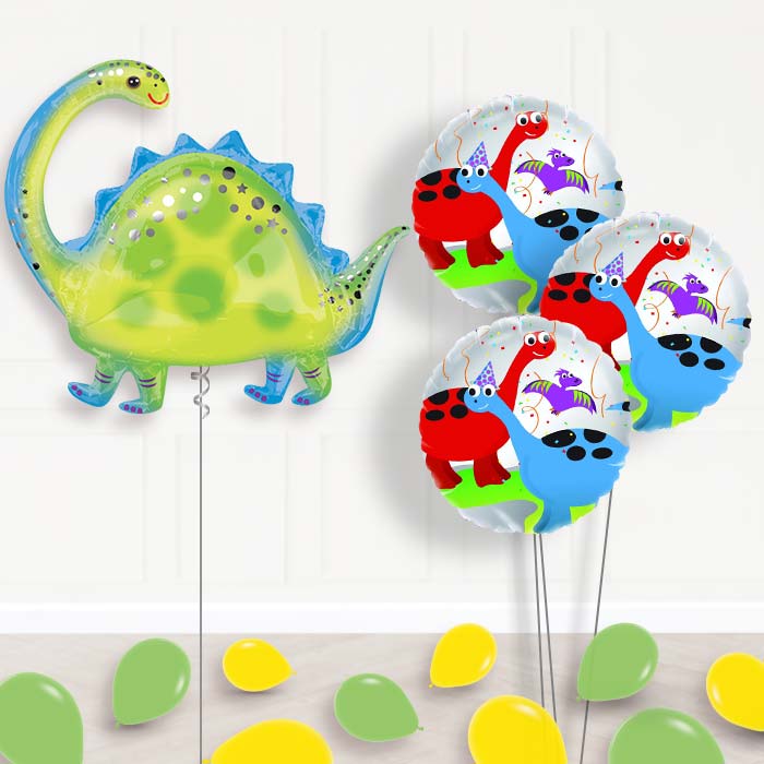 Brontosaurus Anagram Dinosaur Helium Balloon in a Box - Themed Bouquet and Latex | Party Save Smile