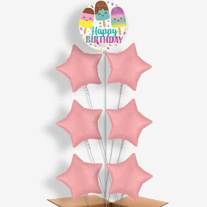 Ice Cream Happy Birthday Helium Balloon Arrangement | Party Save Smile
