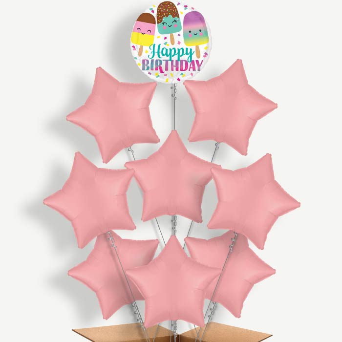 Ice Cream Happy Birthday Helium Balloon Bundle | Party Save Smile