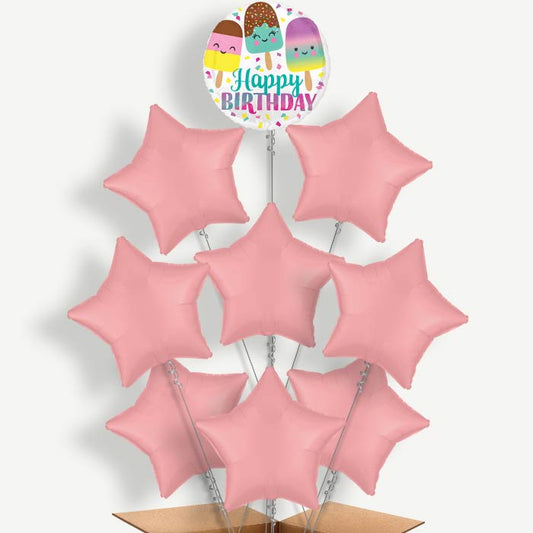 Ice Cream Happy Birthday Helium Balloon Bundle | Party Save Smile