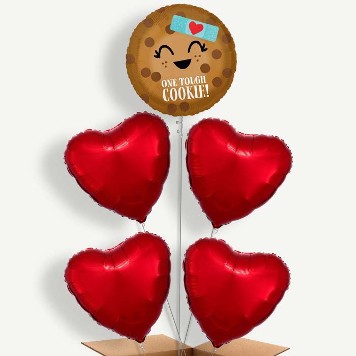 One Tough Cookie Get Well Helium Cluster Balloons | Party Save Smile