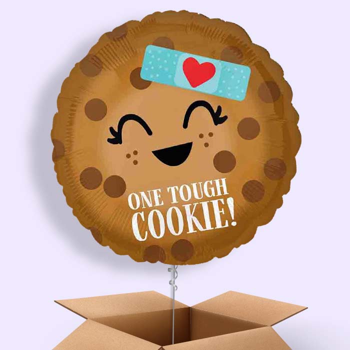One Tough Cookie Get Well Helium Balloon in a Box - 1 Balloon | Party Save Smile