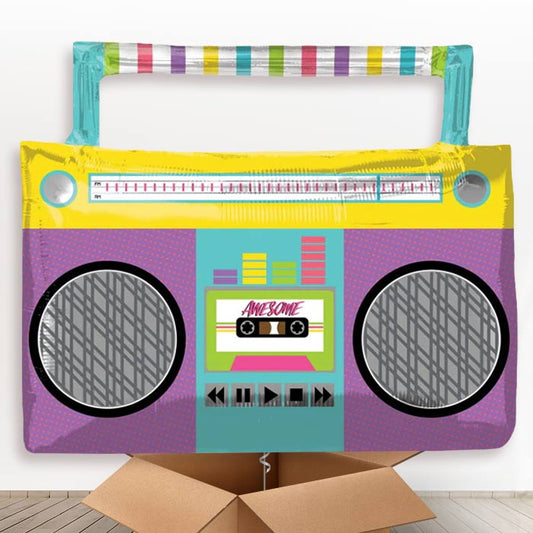 Giant Boombox Helium Balloon in a Box - Giant Balloon | Party Save Smile