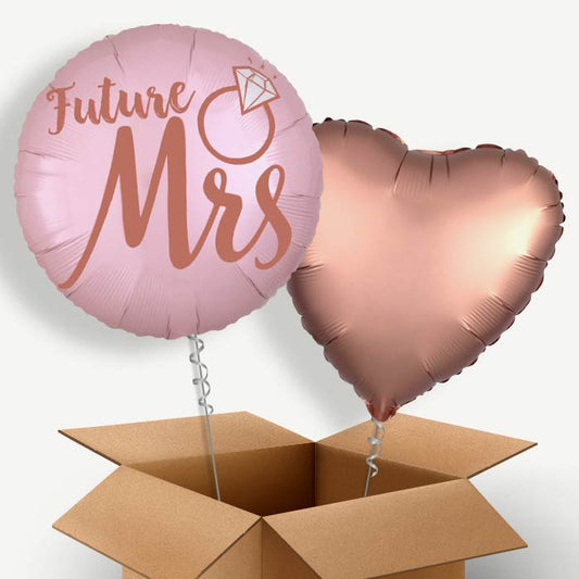 Future Mrs Blush Wedding Helium Balloon Duo | Party Save Smile