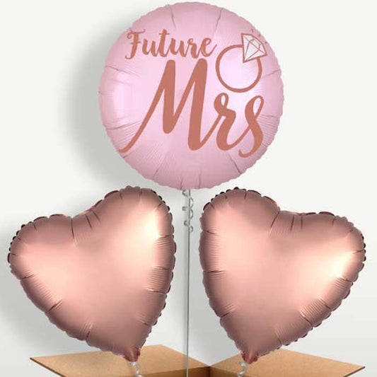 Future Mrs Blush Wedding Trio Balloon Bunch | Party Save Smile