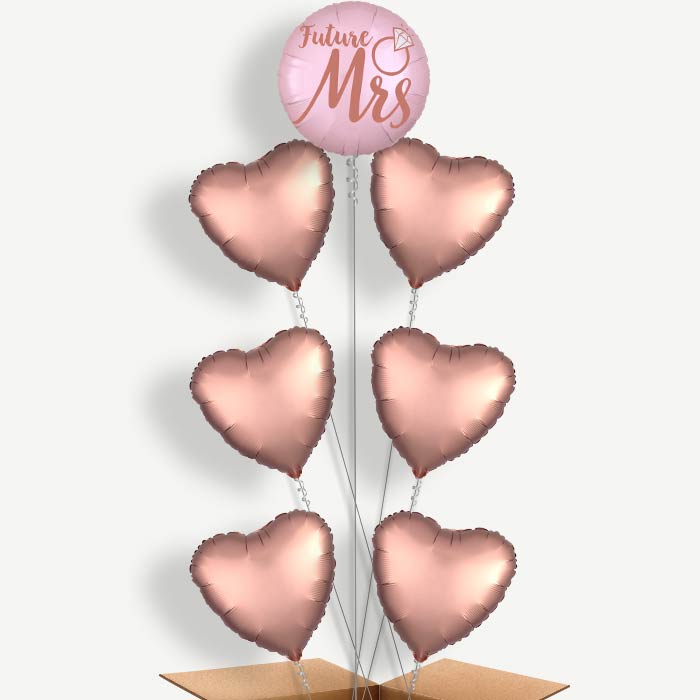 Future Mrs Blush Wedding Helium Balloon Arrangement | Party Save Smile