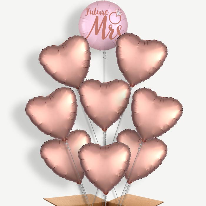 Future Mrs Blush Wedding Helium Balloon Bundle | Party Save Smile