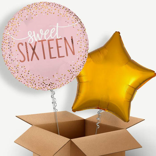 Sweet 16 Blush Helium Balloon Two | Party Save Smile