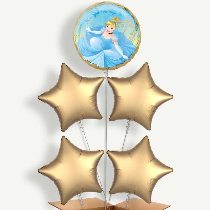 Cinderella Balloon Cluster Inflated with Helium | Party Save Smile