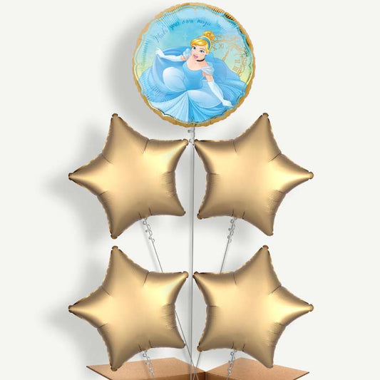 Cinderella Balloon Cluster Inflated with Helium | Party Save Smile