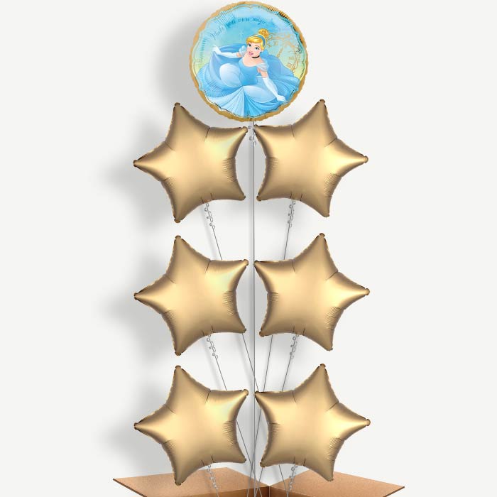 Cinderella Balloon Arrangement Inflated with Helium | Party Save Smile