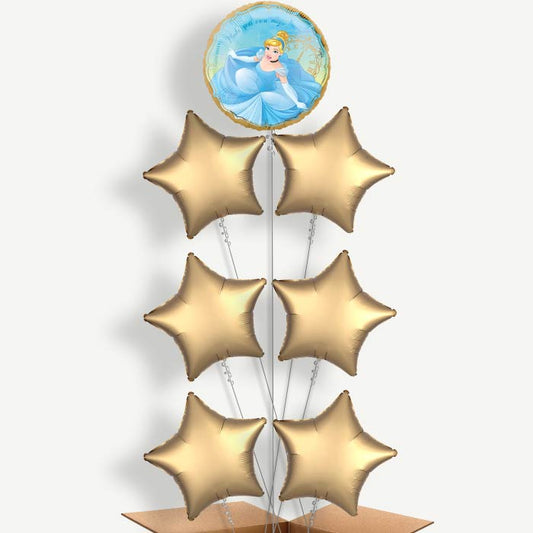 Cinderella Balloon Arrangement Inflated with Helium | Party Save Smile