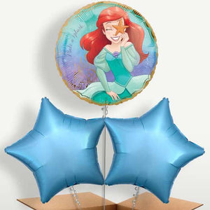 Little Mermaid Balloon Bunches inflated with Helium (Trio)
