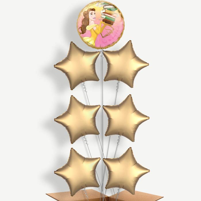 Princess Belle Balloon Arrangement Inflated with Helium | Party Save Smile