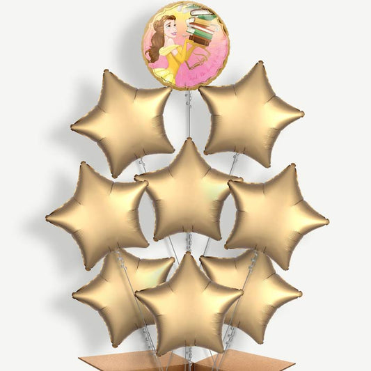 Princess Belle Balloon Bundle Inflated with Helium | Party Save Smile