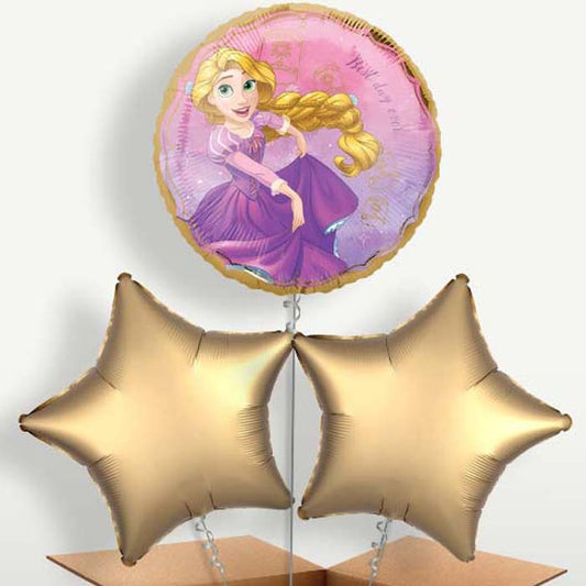 Rapunzel Trio Balloon Bunch inflated with Helium | Party Save Smile