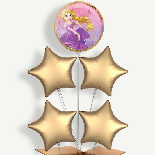 Rapunzel Balloon Cluster Inflated with Helium | Party Save Smile