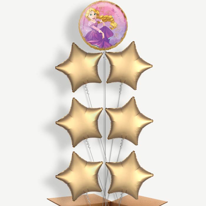 Rapunzel Balloon Arrangement Inflated with Helium | Party Save Smile