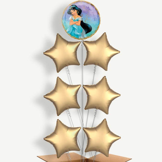 Princess Jasmine Balloon Arrangement Inflated with Helium | Party Save Smile
