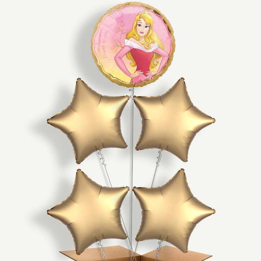 Aurora Sleeping Beauty Balloon Cluster Inflated with Helium | Party Save Smile