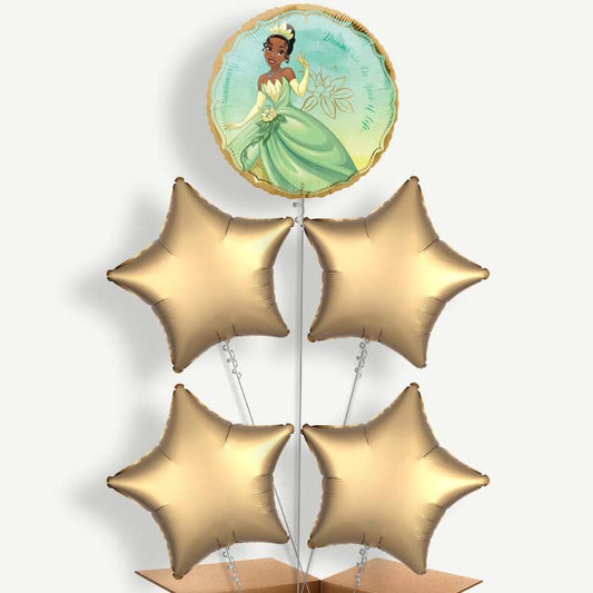 Princess Tiana Balloon Cluster Inflated with Helium | Party Save Smile