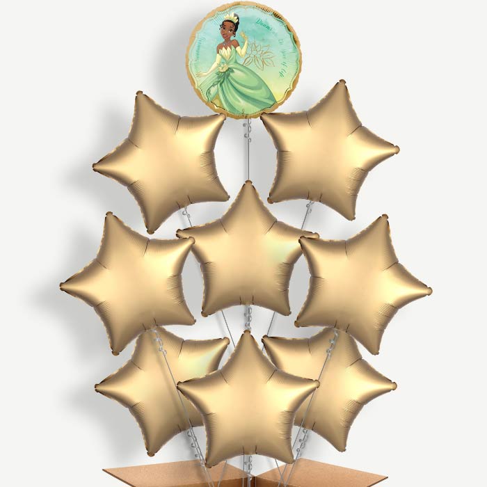 Princess Tiana Balloon Bundle Inflated with Helium | Party Save Smile