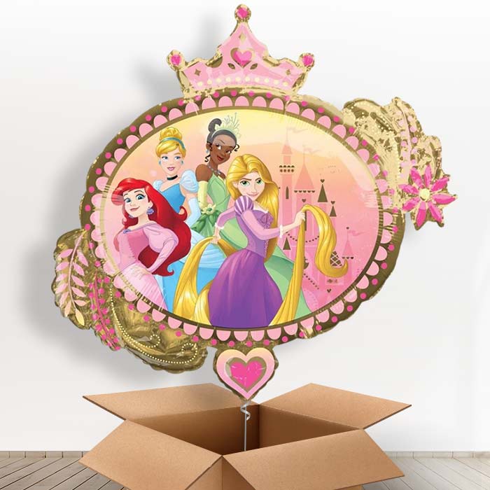 Disney Princess Crown Helium Balloon in a Box - Giant Balloon | Party Save Smile