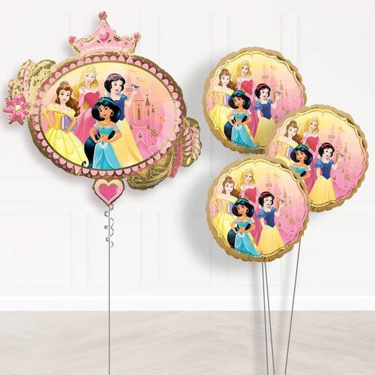 Disney Princess Inflated Helium Balloons Delivered - Themed Bouquet | Party Save Smile