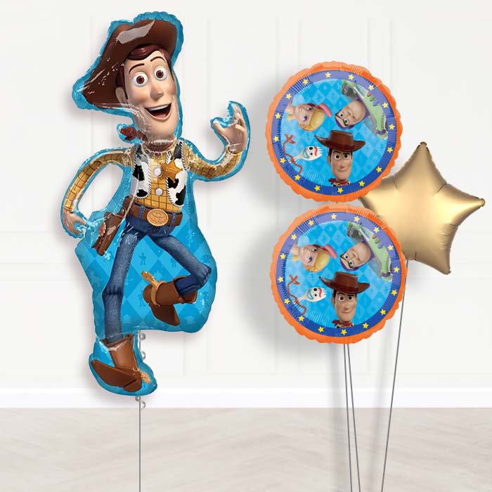 Giant Woody Toy Story Balloon Bouquet in a Box-Giant Balloon + 2 Themed Balloons + 1 Plain Balloon 
