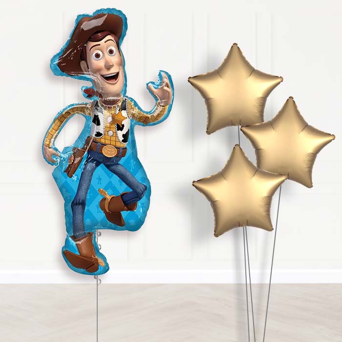 Giant Woody Toy Story Balloon Bouquet in a Box - Plain Bouquet | Party Save Smile