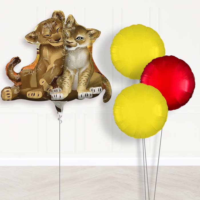 Lion King Balloon Bouquet in a Box - Simba - Plain Bouquet | Party Save Smile