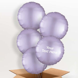 Pastel Lilac Purple Satin Circle Helium Balloon in a Box