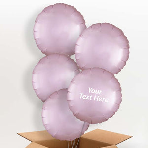 Pastel Pink Satin Circle Helium Balloon in a Box