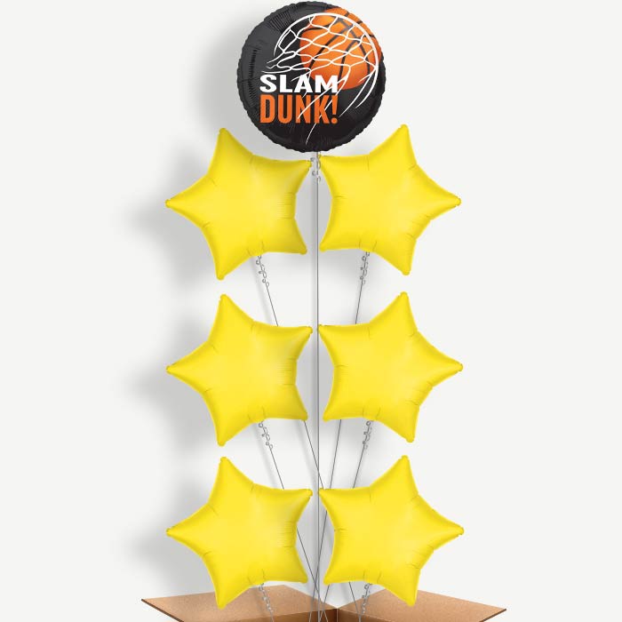 Slam Dunk Basketball Helium Balloon Arrangement | Party Save Smile