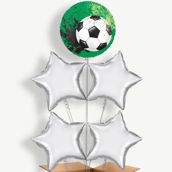 Green Football Helium Cluster Balloons | Party Save Smile