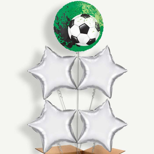 Green Football Helium Cluster Balloons | Party Save Smile