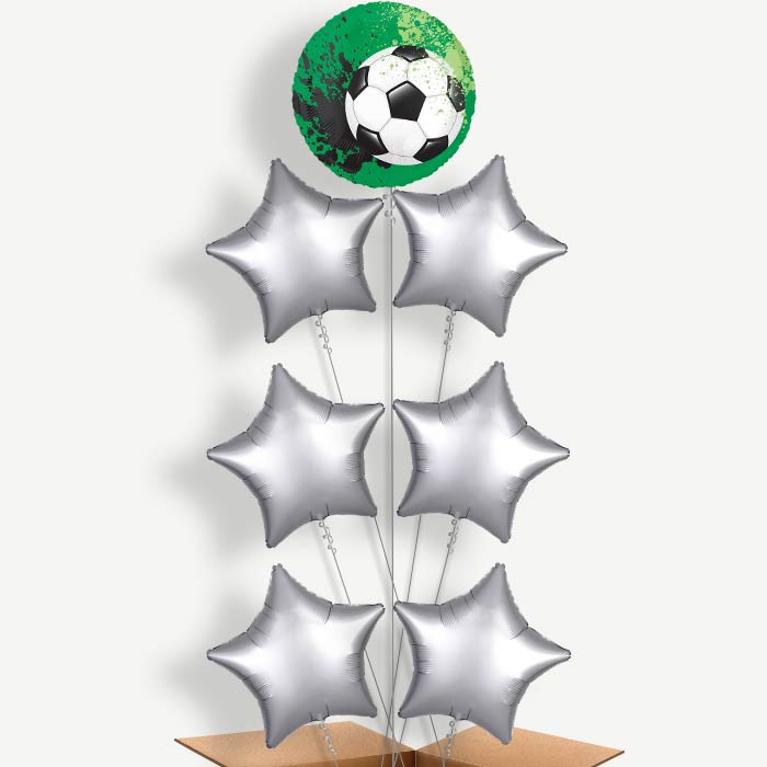 Green Football Helium Balloon Arrangement | Party Save Smile