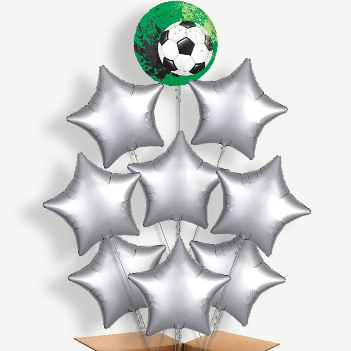 Green Football Helium Balloon Bundle | Party Save Smile
