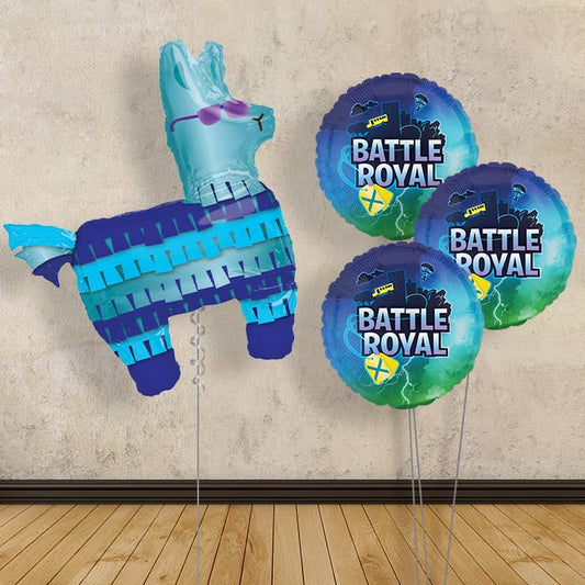 Battle Royale Llama Helium Balloons Delivered - Themed Bouquet | Party Save Smile