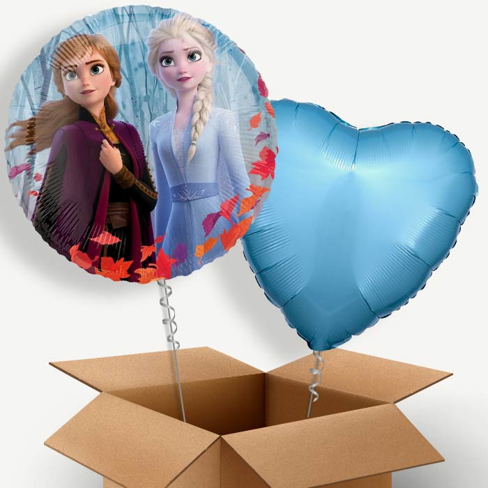 Elsa and Anna Frozen Theme Helium Balloon Duo | Party Save Smile