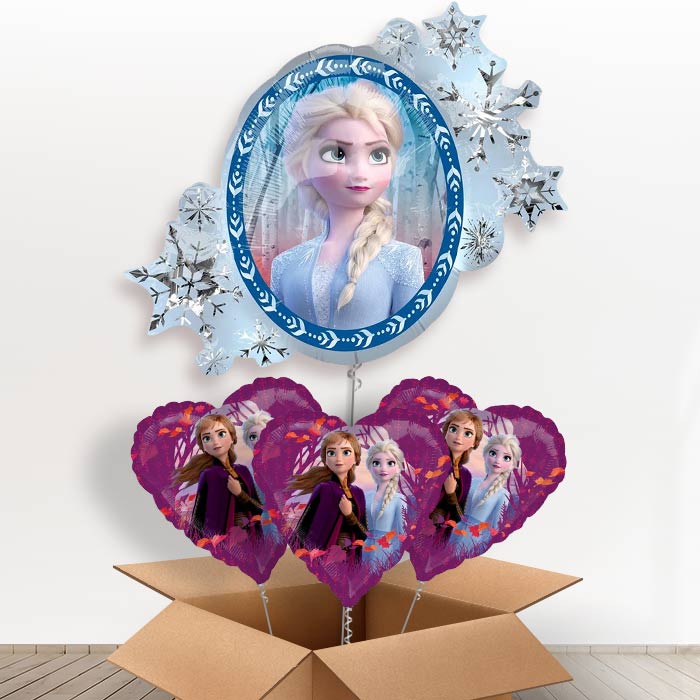 Giant Frozen 2 Helium Balloons in a Box Gift - With 3 Themed Balloons | Party Save Smile