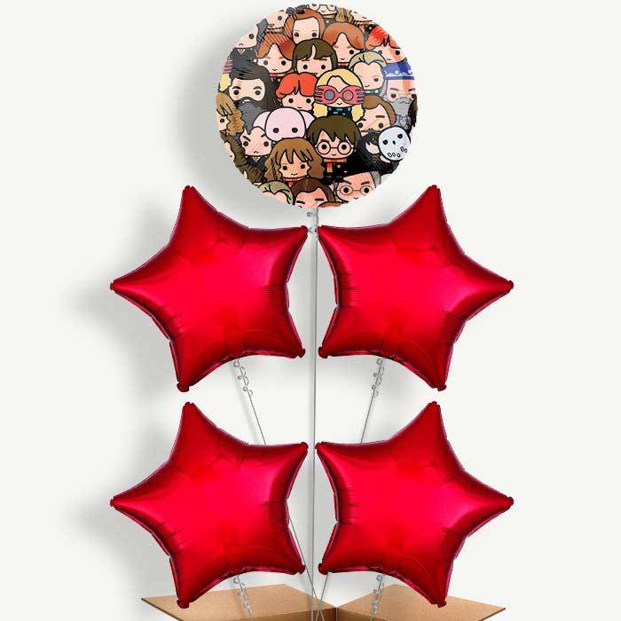 Harry Potter Balloon Cluster Inflated with Helium | Party Save Smile