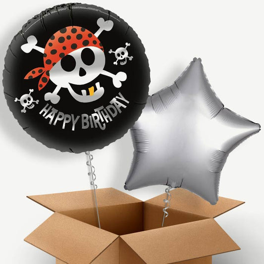 Happy Birthday Pirate Helium Balloon Pair | Party Save Smile