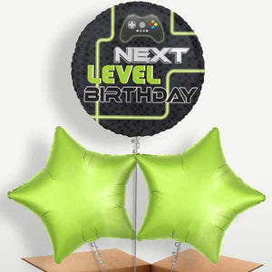 Level Up Gaming Balloon Bunches inflated with Helium (Trio)