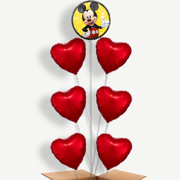 Mickey Mouse Black Balloon Arrangement Inflated with Helium | Party Save Smile