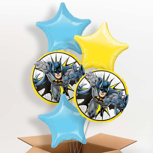 Batman Helium Balloons Delivered in a Box - 5 Balloon | Party Save Smile