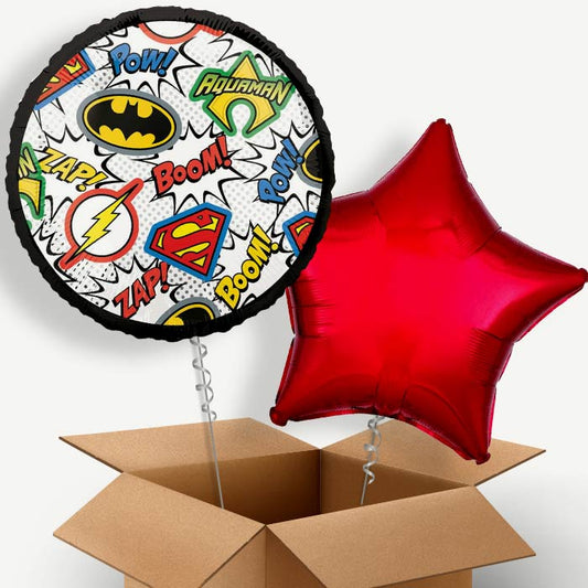 Justice League Comic Helium Balloon Pair | Party Save Smile