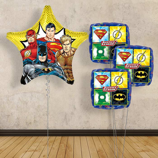 Justice League Supershape Balloon Bouquet - Themed Bouquet | Party Save Smile